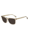 HUGO BOSS Mens Brown Lens Beige Rectangular Sunglasses with 100% UV Protection-20506210A5870