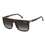 Carrera Mens & Womens Grey Lens Havana Rectangular Sunglasses with 100% UV Protection