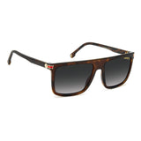 Carrera Mens & Womens Grey Lens Havana Rectangular Sunglasses with 100% UV Protection