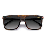 Carrera Mens & Womens Grey Lens Havana Rectangular Sunglasses with 100% UV Protection