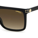 Carrera Unisex Brown Shaded Lens Black Rectangular Sunglasses with 100% UV Protection