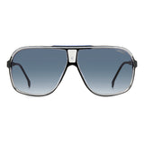 Carrera Mens Blue Lens Black Navigator Sunglasses with 100% UV Protection