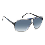 Carrera Mens Blue Lens Black Navigator Sunglasses with 100% UV Protection