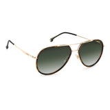 Carrera Mens & Womens Green Lens Havana Aviator Sunglasses with 100% UV Protection