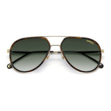 Carrera Mens & Womens Green Lens Havana Aviator Sunglasses with 100% UV Protection