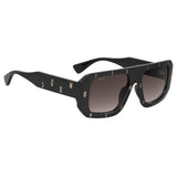 MOSCHINO Womens Grey Lens Black Rectangular Sunglasses with 100% UV Protection-205414807549O