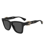 Moschino Womens Grey Lens Black Square Sunglasses with 100% UV Protection - 20541580754IR