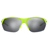 Under Armour Mens Silver Oleophobic Lens Green Yellow Fluo Rectangular Sunglasses with 100% UV Protection