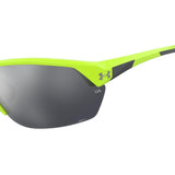 Under Armour Mens Silver Oleophobic Lens Green Yellow Fluo Rectangular Sunglasses with 100% UV Protection