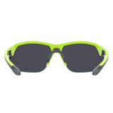 Under Armour Mens Silver Oleophobic Lens Green Yellow Fluo Rectangular Sunglasses with 100% UV Protection
