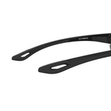 Under Armour Mens Grey Polarized  Oleophobic Lens Black Rectangular Sunglasses with 100% UV Protection