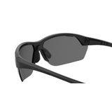Under Armour Mens Grey Polarized  Oleophobic Lens Black Rectangular Sunglasses with 100% UV Protection