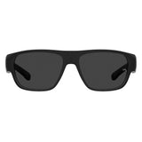 Under Armour Mens Grey Lens Black Rectangular Sunglasses with 100% UV Protection