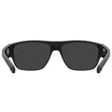 Under Armour Mens Grey Lens Black Rectangular Sunglasses with 100% UV Protection