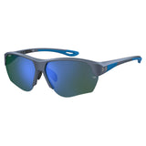 Under Armour Mens Green Multilayer Oleophobic Lens Grey Blue Rectangular Sunglasses with 100% UV Protection