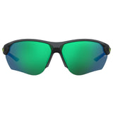Under Armour Mens Green Multilayer Oleophobic Lens Crystal Grey Rectangular Sunglasses with 100% UV Protection