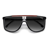 Carrera Mens Grey Lens Black Navigator Sunglasses with 100% UV Protection