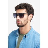 Carrera Mens Grey Lens Black Navigator Sunglasses with 100% UV Protection