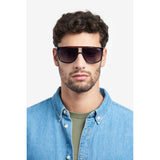 Carrera Mens Grey Lens Black Navigator Sunglasses with 100% UV Protection