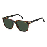 Carrera Mens & Womens Green Lens Havana Square Sunglasses with 100% UV Protection