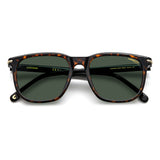 Carrera Mens & Womens Green Lens Havana Square Sunglasses with 100% UV Protection