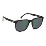 Carrera Mens & Womens Green Lens Black Square Sunglasses with 100% UV Protection