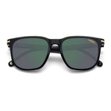 Carrera Mens & Womens Green Lens Black Square Sunglasses with 100% UV Protection
