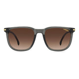 Carrera Unisex Brown Shaded Lens Grey Rectangular Sunglasses with 100% UV Protection