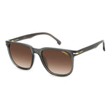 Carrera Unisex Brown Shaded Lens Grey Rectangular Sunglasses with 100% UV Protection