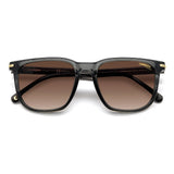 Carrera Unisex Brown Shaded Lens Grey Rectangular Sunglasses with 100% UV Protection