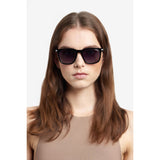Carrera Unisex Dark Grey Shaded Lens Striped Black Rectangular Sunglasses with 100% UV Protection