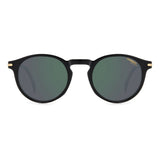 Carrera Mens & Womens Green Lens Black Panthos Sunglasses with 100% UV Protection