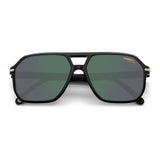 Carrera Mens Green Lens Black Navigator Sunglasses with 100% UV Protection