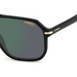 Carrera Mens Green Lens Black Navigator Sunglasses with 100% UV Protection