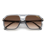 Carrera Mens Brown Lens GREY Navigator Sunglasses with 100% UV Protection