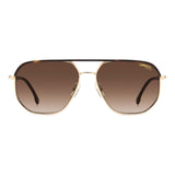 Carrera Mens Brown Shaded Lens Gold Havana Square Sunglasses with 100% UV Protection