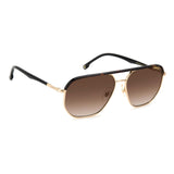 Carrera Mens Brown Shaded Lens Gold Havana Square Sunglasses with 100% UV Protection