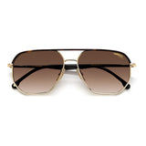 Carrera Mens Brown Shaded Lens Gold Havana Square Sunglasses with 100% UV Protection