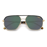 Carrera Mens Greengrey Sp Pz Hight Contrast Antirefle Lens Gold Square Sunglasses with 100% UV Protection