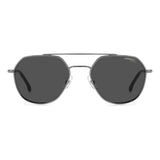 Carrera Unisex SolidGrey Lens Ruthenium Rectangular Sunglasses with 100% UV Protection-205789KJ153IR