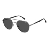 Carrera Unisex SolidGrey Lens Ruthenium Rectangular Sunglasses with 100% UV Protection-205789KJ153IR