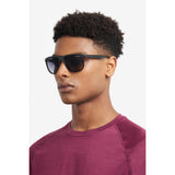 Carrera Mens Dark Grey Shaded Lens Black Rectangular Sunglasses with 100% UV Protection