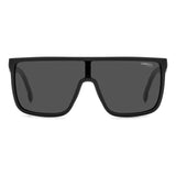 Carrera Unisex Grey Lens Matte Black Square Sunglasses with 100% UV Protection