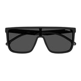 Carrera Unisex Grey Lens Matte Black Square Sunglasses with 100% UV Protection