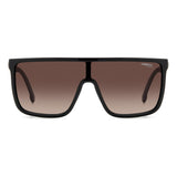 Carrera Unisex Brown Shaded Lens Black Square Sunglasses with 100% UV Protection