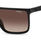 Carrera Unisex Brown Shaded Lens Black Square Sunglasses with 100% UV Protection