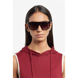 Carrera Unisex Brown Shaded Lens Black Square Sunglasses with 100% UV Protection
