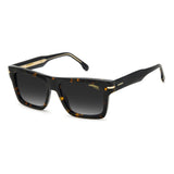 Carrera Unisex Dark Grey Shaded Lens Havana Rectangular Sunglasses with 100% UV Protection