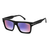 Carrera Unisex Blue Red Lens Black Rectangular Sunglasses with 100% UV Protection -20582680754YB