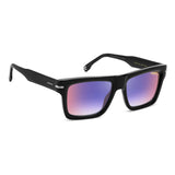 Carrera Unisex Blue Red Lens Black Rectangular Sunglasses with 100% UV Protection -20582680754YB